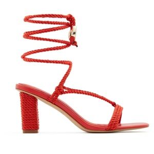 Aldo x Rocky Barnes Strappy Heeled Sandals Puka Shell Detail Size 6